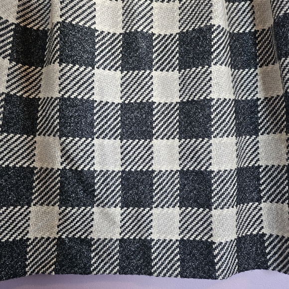 Talbots Vintage Plaid Woven Tweed Metallic Acrylic Wool Blend A-Line Skirt - Picture 9 of 14